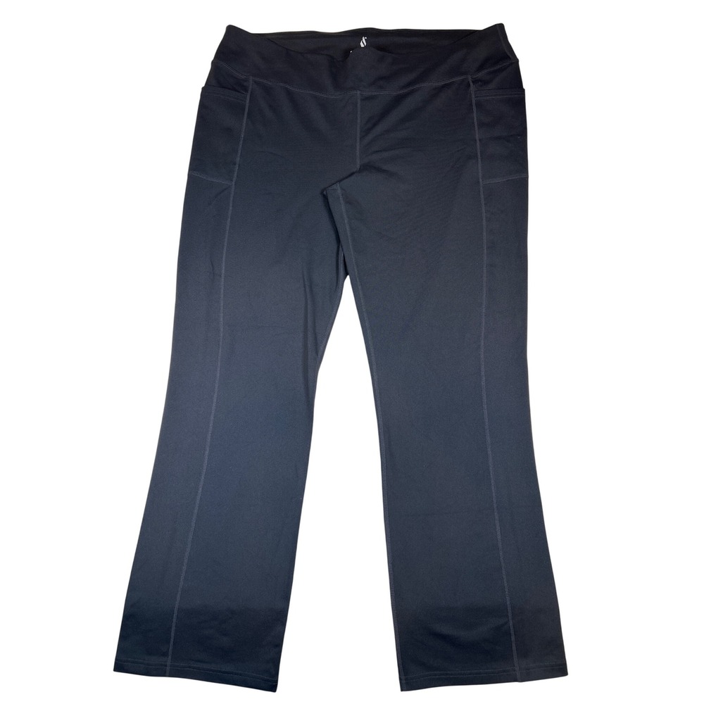 Skechers GoWalk Pants II Womens 3XL Black High Waisted Flare Athletic Yoga Pants